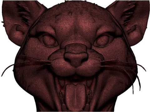 Cheetah head bust Model Cetak 3D