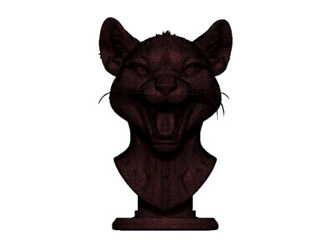 Cheetah head bust Model Cetak 3D