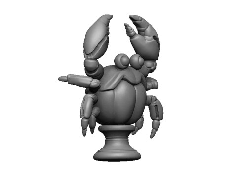 Crab bust 3Dプリントモデル