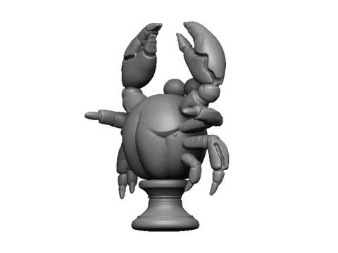Crab bust 3Dプリントモデル