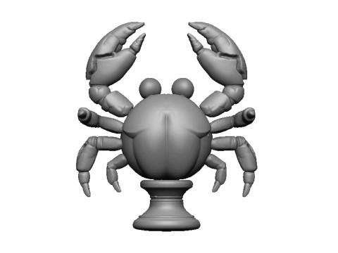 Crab bust 3Dプリントモデル