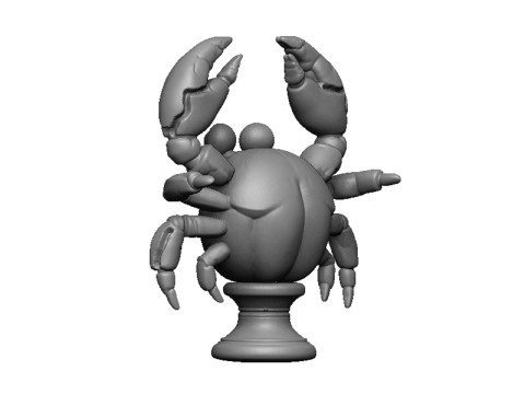 Crab bust 3Dプリントモデル