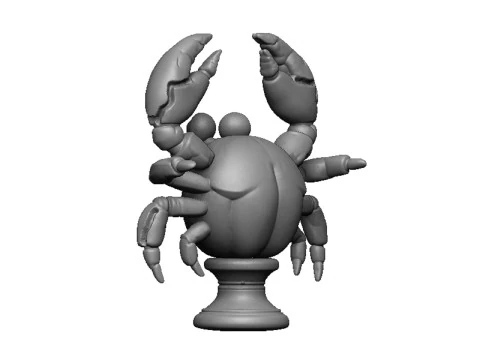Crab bust 3D Print Model