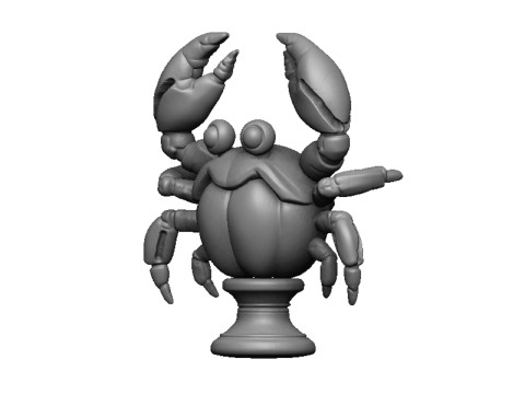 Crab bust 3Dプリントモデル