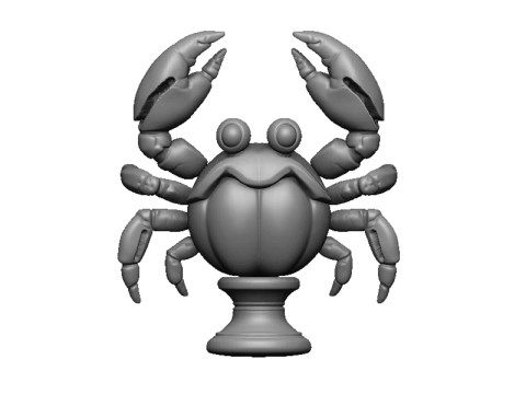 Crab bust 3Dプリントモデル