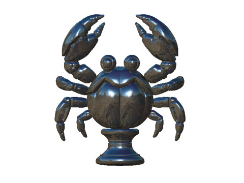 Crab bust 3Dプリントモデル