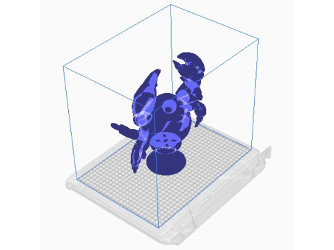 Crab bust 3Dプリントモデル