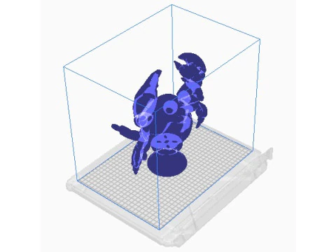 Crab bust 3D Print Model
