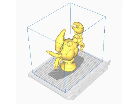 Crab bust 3D Print Model