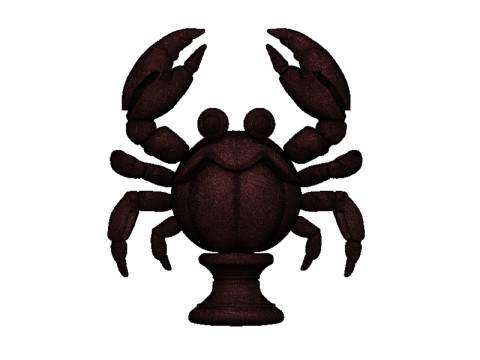 Crab bust 3Dプリントモデル