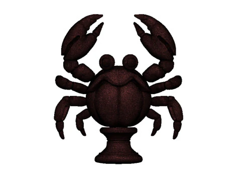 Crab bust 3D Print Model