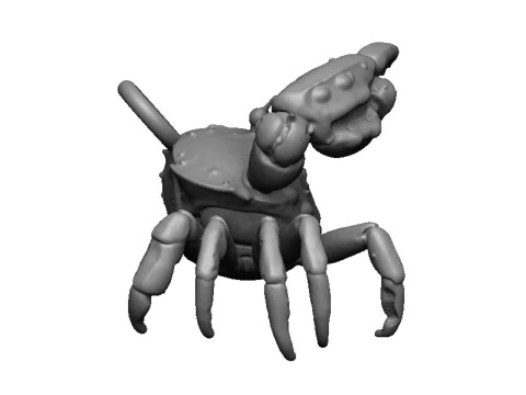 Crab pendant 3D Print Model