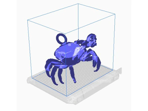 Crab pendant 3D Print Model