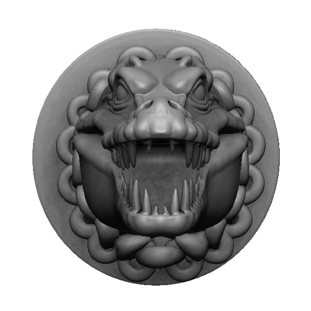 Crocodile head 3D Print Model .c4d .max .obj .3ds .fbx .stl .blend