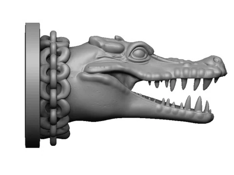 Crocodile head 3D Print Model