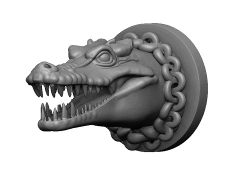 Crocodile head 3D Print Model