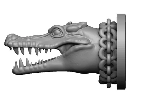 Crocodile head 3D Print Model