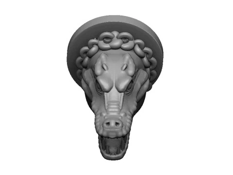 Crocodile head 3D Print Model