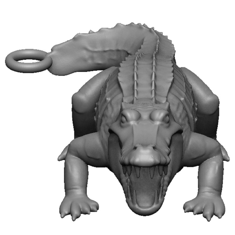 Crocodile pendant 3D Print Model .c4d .max .obj .3ds .fbx .stl .blend 