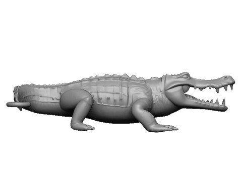 Crocodile pendant 3D Print Model