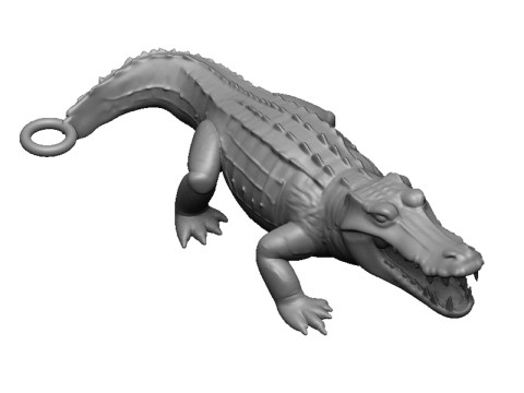 Crocodile pendant 3D Print Model