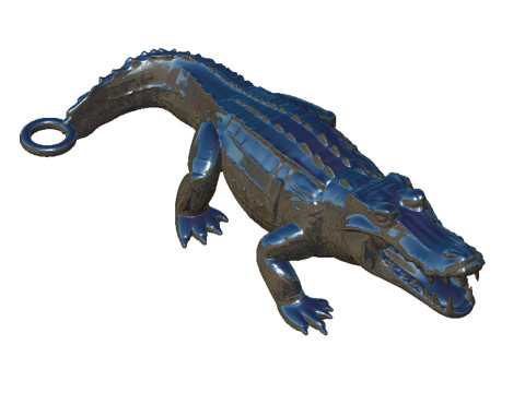 Crocodile pendant 3D Print Model