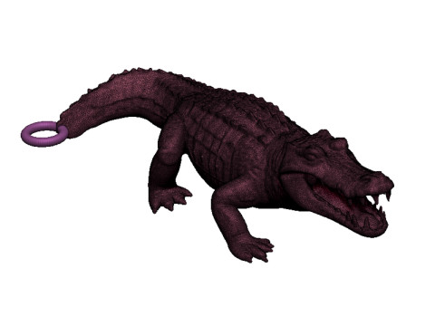 Crocodile pendant 3D Print Model