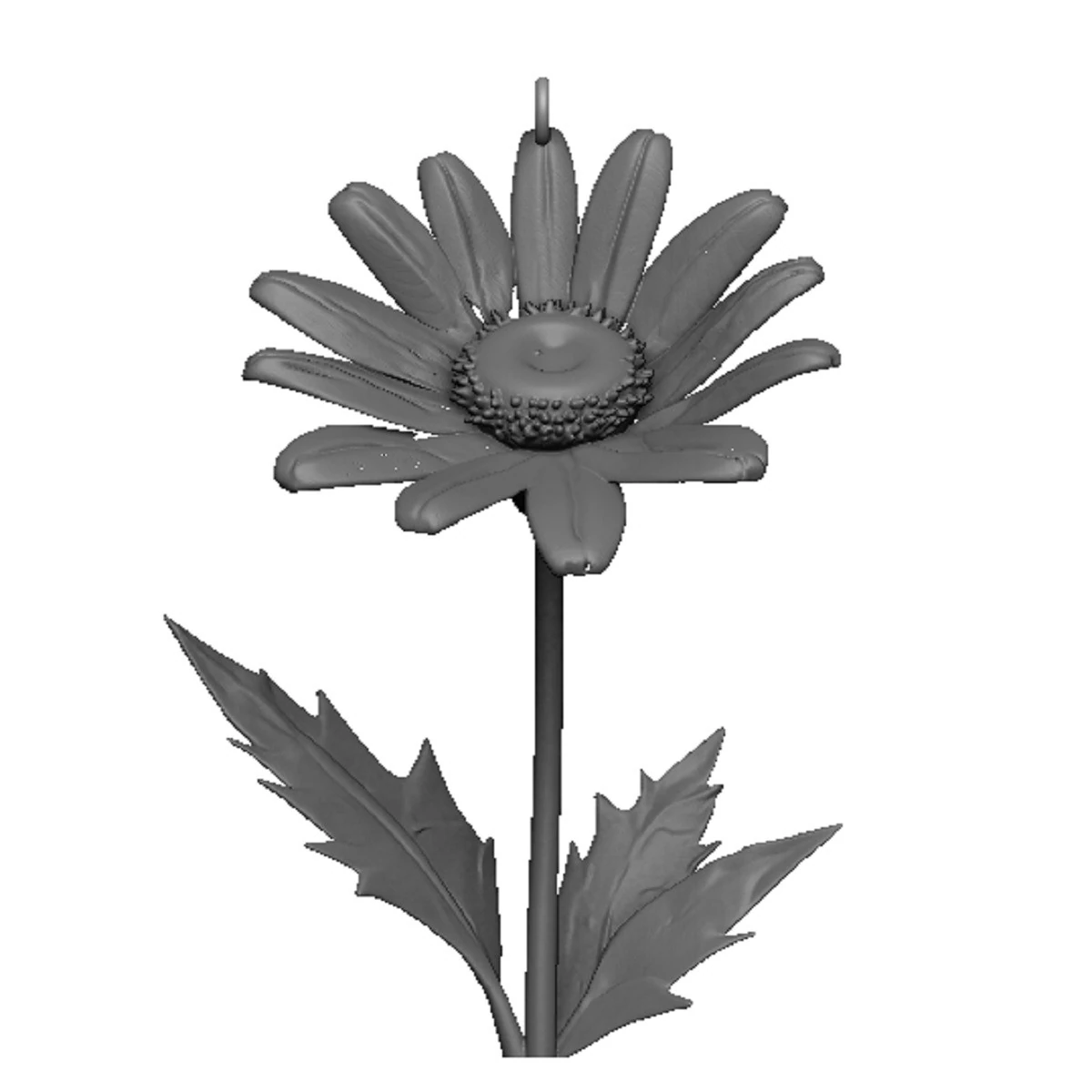 Daisy flower pendant 3D Print Model .c4d .max .obj .3ds .fbx .stl .blend 