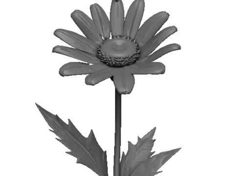 Daisy flower pendant 3D 打印模型