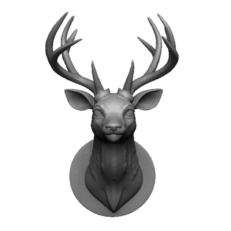 Deer head Model Cetak 3D .c4d .max .obj .3ds .fbx .stl .blend 