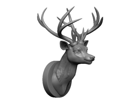 Deer head Model Cetak 3D