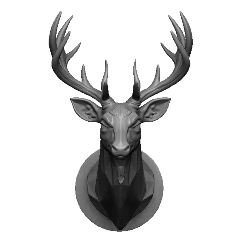 Deer head 2 Model Cetak 3D .c4d .max .obj .3ds .fbx .stl .blend 