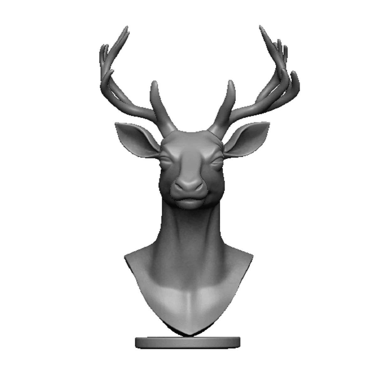 Deer head bust 3D Print Model .c4d .max .obj .3ds .fbx .stl .blend 