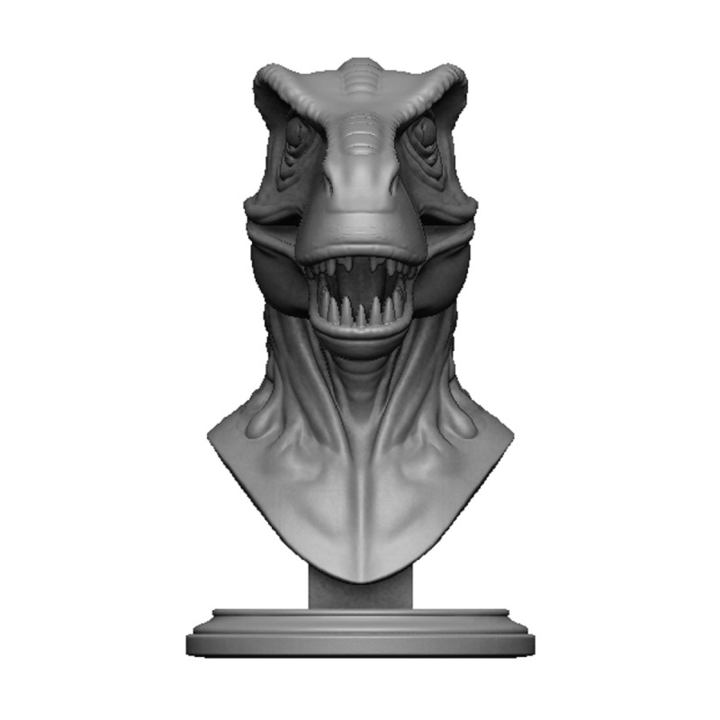 Dinosaur head bust 3D 打印模型 .c4d .max .obj .3ds .fbx .stl .blend