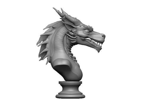 Dragon head bust Modello di stampa 3D
