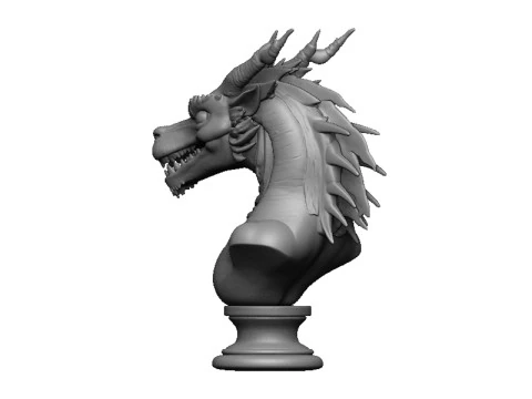 Dragon head bust 3D Print Model