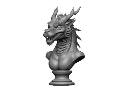 Dragon head bust 3D Print Model