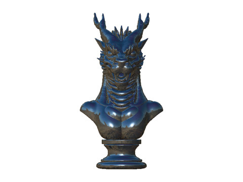 Dragon head bust Modello di stampa 3D