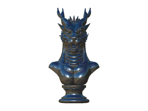 Dragon head bust 3D Print Model