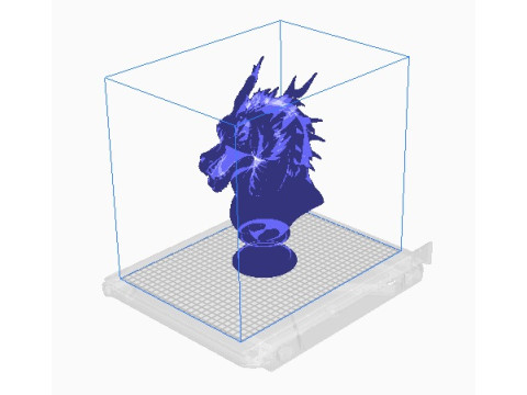 Dragon head bust Modello di stampa 3D