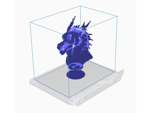 Dragon head bust 3D Print Model