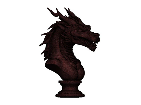 Dragon head bust 3D Print Model