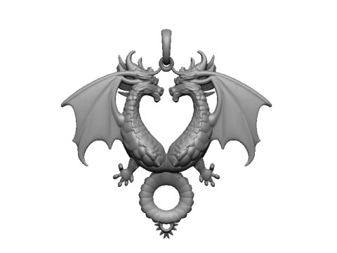 Dragon pendant 2 3D 打印模型