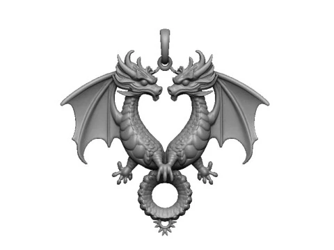 Dragon pendant 2 3D Print Model