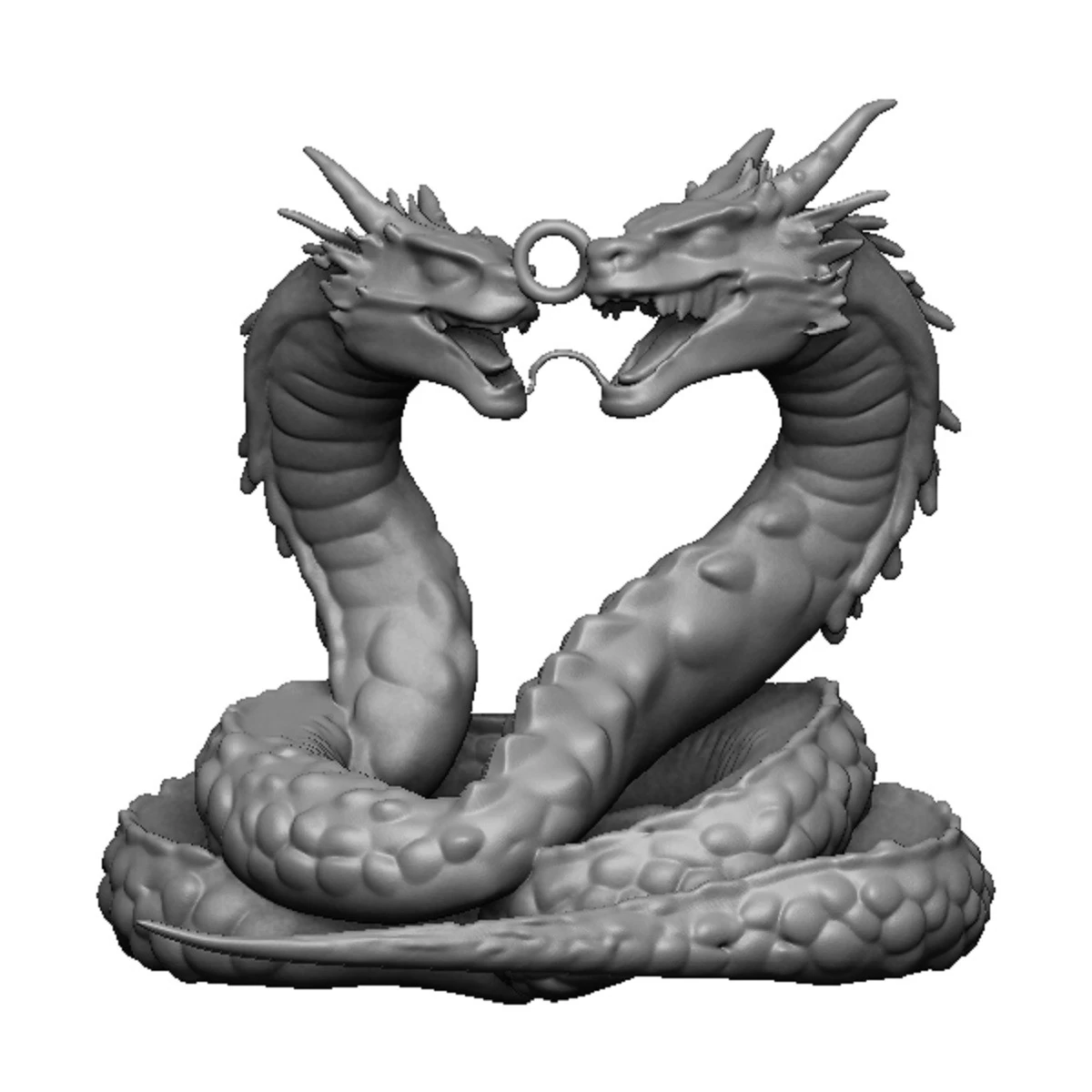 Dragon pendant 3 3D Print Model .c4d .max .obj .3ds .fbx .stl .blend