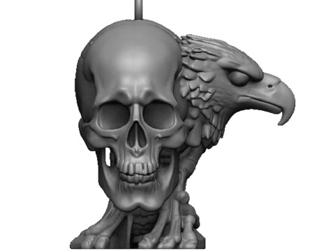 Eagle and skull pendant 3D 프린트 모델