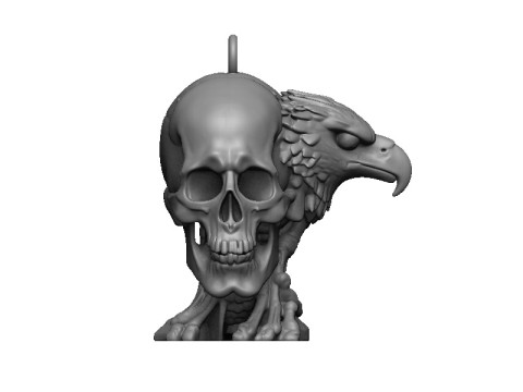 Eagle and skull pendant 3Dプリントモデル