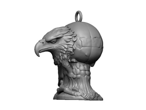 Eagle and skull pendant 3Dプリントモデル