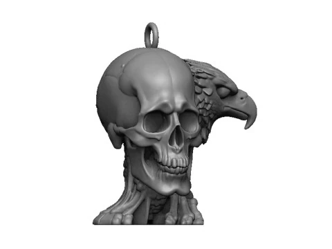 Eagle and skull pendant 3D Print Model