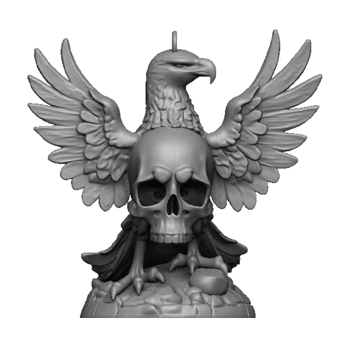 Eagle and skull pendant 2 3D Print Model .c4d .max .obj .3ds .fbx .stl .blend
